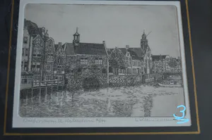 Niet of onleesbaar gesigneerd - 6 fraaie etsen, alle gesigneerd en ingelijst!! kopen? Bied vanaf 1!