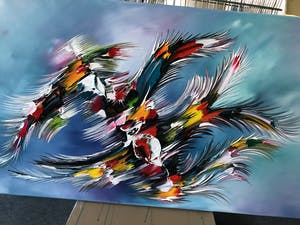 Gena - Abstract Blue kopen? Bied vanaf 300!