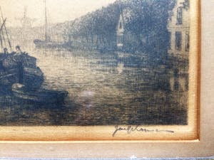 Jac. J. Koeman - Ets "Tjalk bij Zaandam" kopen? Bied vanaf 50!