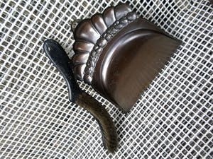 Curiosa - Latoenkoperen Spiegel / Stoffer en Blik - Hout, Koper kopen? Bied vanaf 1!