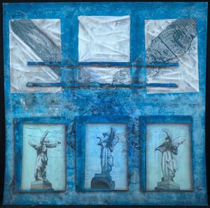 Jan Bollaert - Gemengde techniek op board, 3 Angels (Zeer Groot) kopen? Bied vanaf 1!