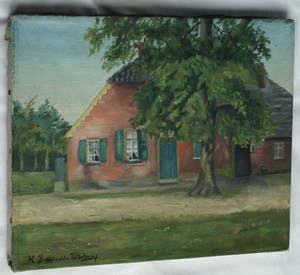 Henriette Breedveld - Olieverf op doek , “Huisje” - ca. 1915 kopen? Bied vanaf 25!