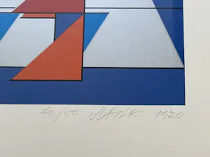 Otto Herbert Hajek - Signierte und nummerierte Orig. Serigraphie von 1976 - Konkrete Kunst kopen? Bied vanaf 80!