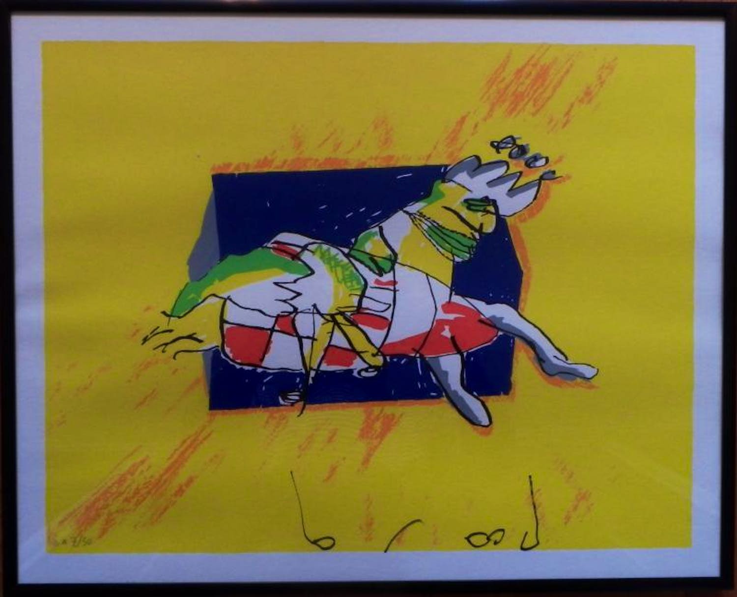 Herman Brood - Kleurenzeefdruk COUCH QUEEN Handgesigneerd--NIEUWE LIJST!! verkocht voor € 125!