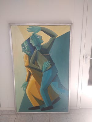 Eef van Maanen - Dansend paar - Olieverf 1954 kopen? Bied vanaf 1!