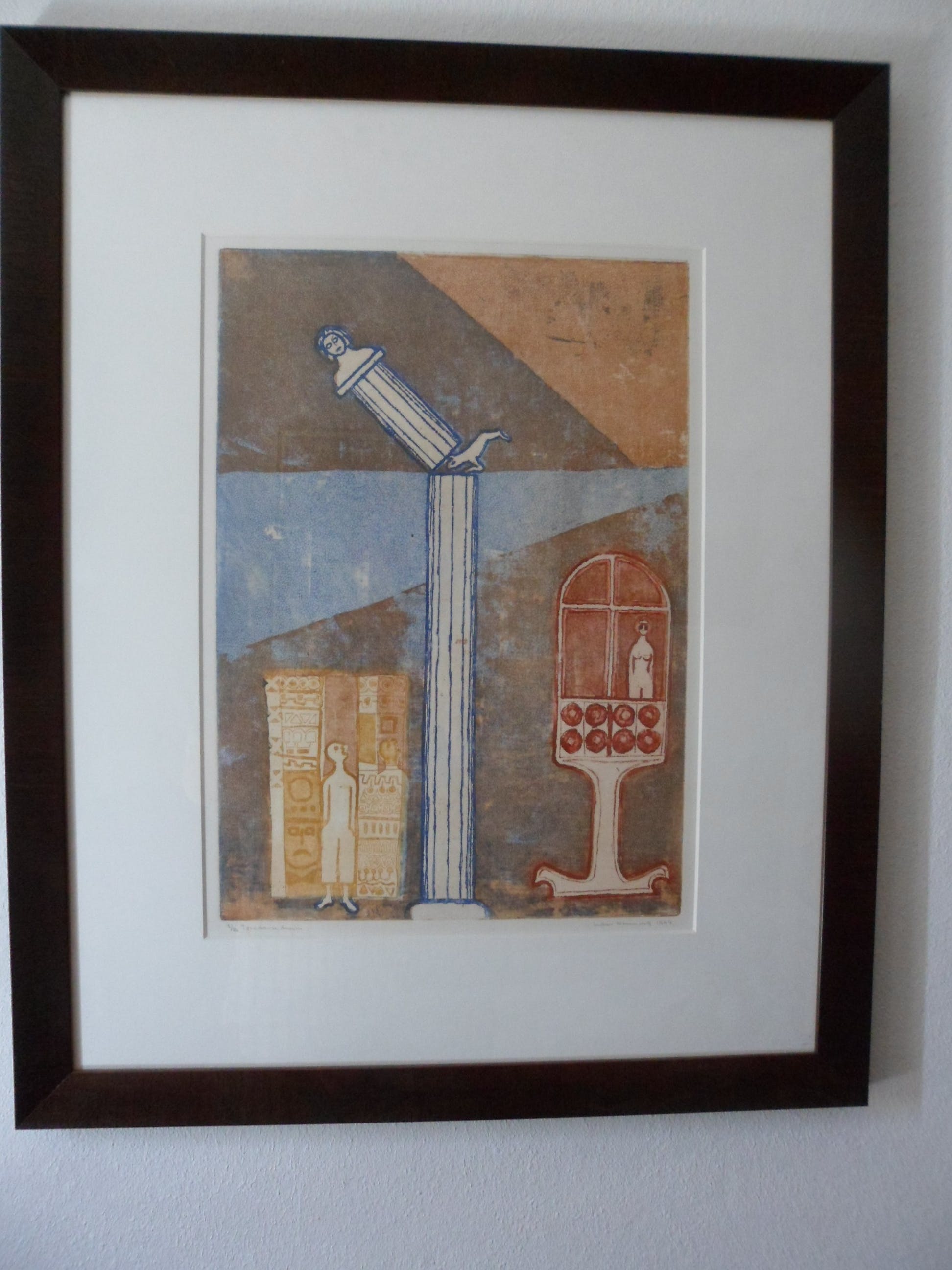 Hans Buining - Kleuren ets , titel, "Toscaanse droom ". kopen? Bied vanaf 20!