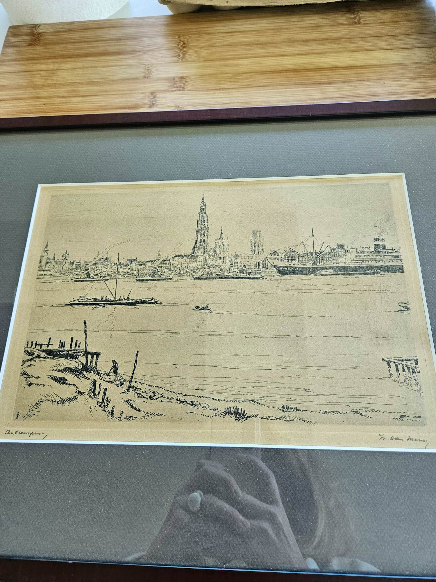 Is. van Mens - Gezicht op Antwerpen kopen? Bied vanaf 80!