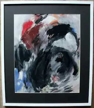 Eugène Brands - ingelijste grote gouache - 1963 (nieuwe lijst!) kopen? Bied vanaf 1999!