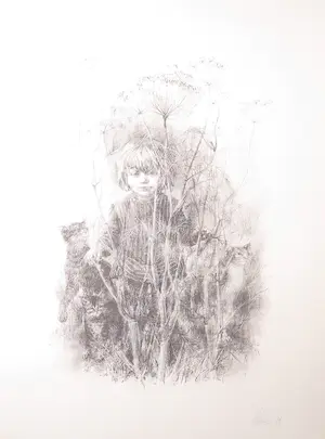 Piet Klaasse - Litho, Zonder titel - Ingelijst kopen? Bied vanaf 1!