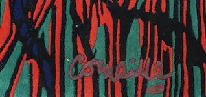 Corneille - Handgeknoopt scheerwollen kleed, Le chien bleu + Certificaat (Zeer groot) kopen? Bied vanaf 1000!