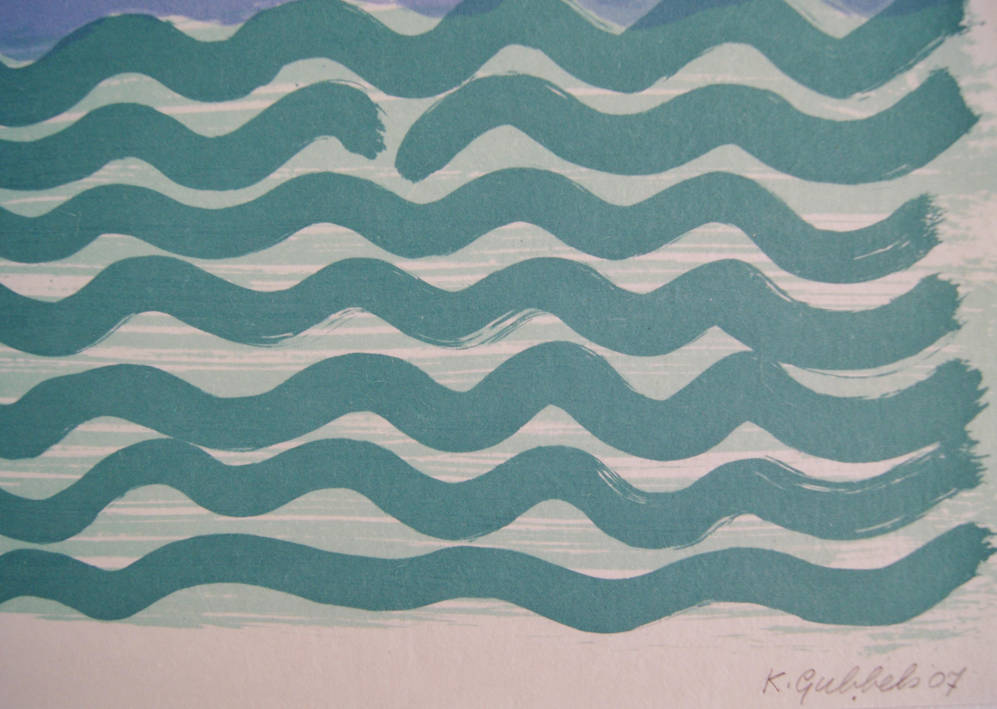 Klaas Gubbels - litho op handgeschept papier 'Het water' - 2007 kopen? Bied vanaf 145!