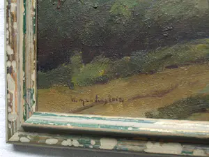 Aris Knikker - Ingelijst , Olieverf op doek , Boerderij – Gesigneerd - Lijst, 46 x 56 cm. kopen? Bied vanaf 1!