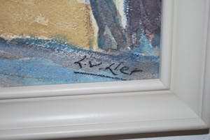 Leendert van Lier - Laren - ingelijste aquarel kopen? Bied vanaf 35!
