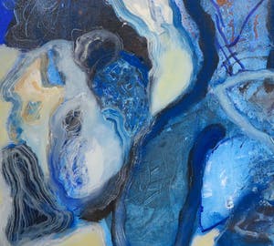 Bert Braam - Acryl op doek, Bleu melody (Groot) kopen? Bied vanaf 1!