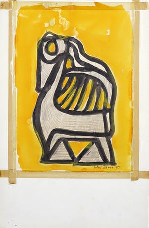 Hubert Bekman - Aquarel met potlood, Zonder titel kopen? Bied vanaf 1!