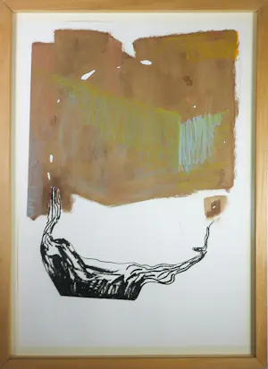 Hans Bossmann - Krijt op papier, Zonder titel - Ingelijst kaufen? Bieten Sie von 60!