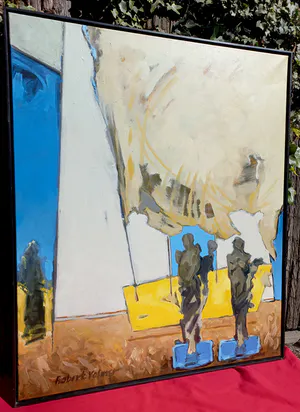 Robert Volmer - Statues, olieverf op doek (mooi ingelijst, groot) kopen? Bied vanaf 395!