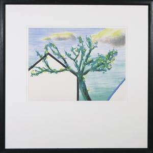 Roger Raveel - Litho uit de map Een vierkant op het einde van de zomer - Ingelijst kopen? Bied vanaf 600!