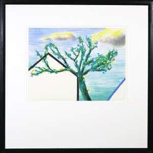 Roger Raveel - Litho uit de map Een vierkant op het einde van de zomer - Ingelijst verkocht voor € 600!