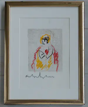 Anton Heyboer - Madonna- ingekleurde ets kopen? Bied vanaf 375!