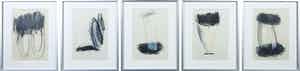 Gerard van Rijnsoever - Potlood en krijt, Vijf-luik - Ingelijst verkocht voor € 50!