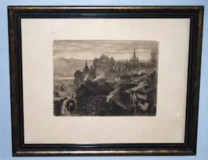 Philip Zilcken - Matthijs Maris: 'Gezicht op Lausanne' - ets - incl. gids kopen? Bied vanaf 65!