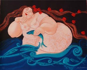 Ada Breedveld - Zeefdruk. Titel, "Seadreams". kopen? Bied vanaf 50!
