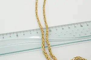 27 - Zo goed als nieuw en relatief lang 14krt geel-gouden "konings" collier kopen? Bied vanaf 1500!