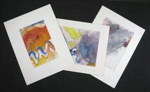 Franscz Witte - Lot van drie werken in gemengde techniek, Diverse voorstellingen kopen? Bied vanaf 1!