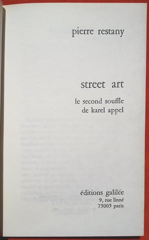 Buy Karel Appel - Street Art, publicatie met originele tekening? Bid from 195!