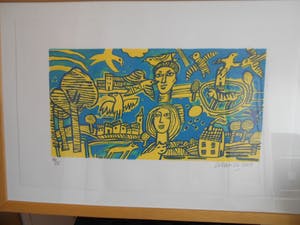 Corneille - La vie est belle- Lithografie-oplage 75 ex-2001 kopen? Bied vanaf 280!