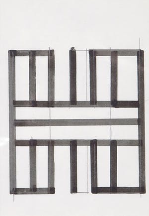 Siep van den Berg - Lot van twee abstracte composities - Ingelijst kopen? Bied vanaf 35!