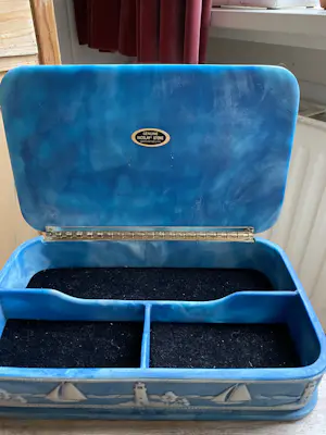CCC Inc. - Blue Incolay Stone Jewelry box kopen? Bied vanaf 250!