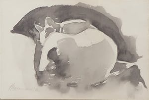 Hannie Bouman - Aquarel, Zonder titel kopen? Bied vanaf 20!