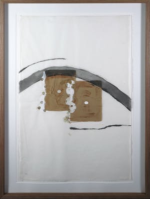 Niet of onleesbaar gesigneerd - Collage op rijstpapier, Zonder titel - Ingelijst (Groot) kopen? Bied vanaf 1!