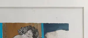 Ans Wortel - Ans Wortel – als buiten de …. – gouache ingelijst kopen? Bied vanaf 199!