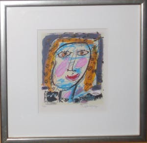 Kees Salentijn - Gezicht, schitterend gelijst!! kopen? Bied vanaf 85!