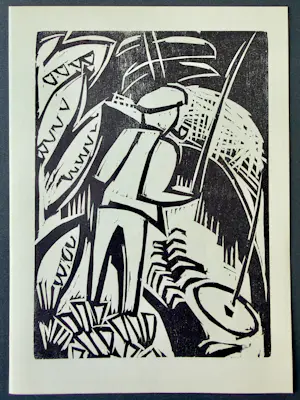 Karl Schmidt-Rottluff - Der Angler. Original-Holzschnitt Werkverzeichnis Rathenau 4 kopen? Bied vanaf 130!