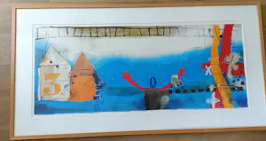 Theo Koster - Zonder titel prachtig bewerkte zeefdruk ingelijst kopen? Bied vanaf 170!