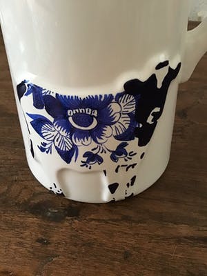 Henk Hofstra - Design melkkan, delftsblauw relief, Art Poetry &Design kopen? Bied vanaf 20!