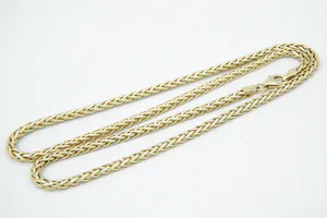 Elegant geel-gouden unisex collier/ketting - Vossestaart schakels - lengte 50cm kopen? Bied vanaf 270!