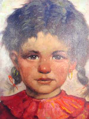 Jeanne van Hall - Meisje met vlechtjes verkocht voor € 45!