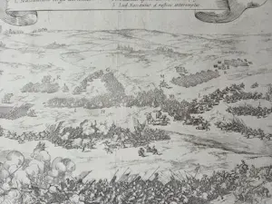 Johann Wilhelm Baur - Slag Mookerheide. kopen? Bied vanaf 39!