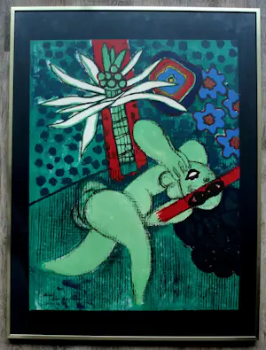 Corneille - Ingelijste litho: Elle est fleur - 1972 kopen? Bied vanaf 375!