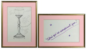 Luca Maria Patella - Lot van twee tekeningen, Ceci n'est pas... / Celui qui ne... - Ingelijst kopen? Bied vanaf 1!