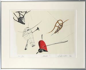 Auke de Vries - Litho, Herald - Ingelijst kopen? Bied vanaf 80!