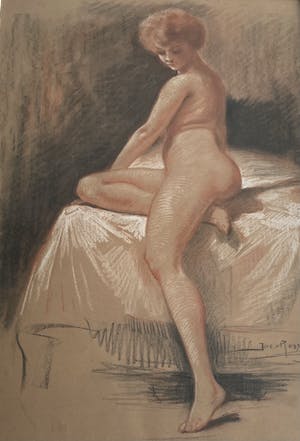 Jacob van Rossum - Vrouwelijk naakt op bed & vrouwelijk naakt voor gordijn kopen? Bied vanaf 1!