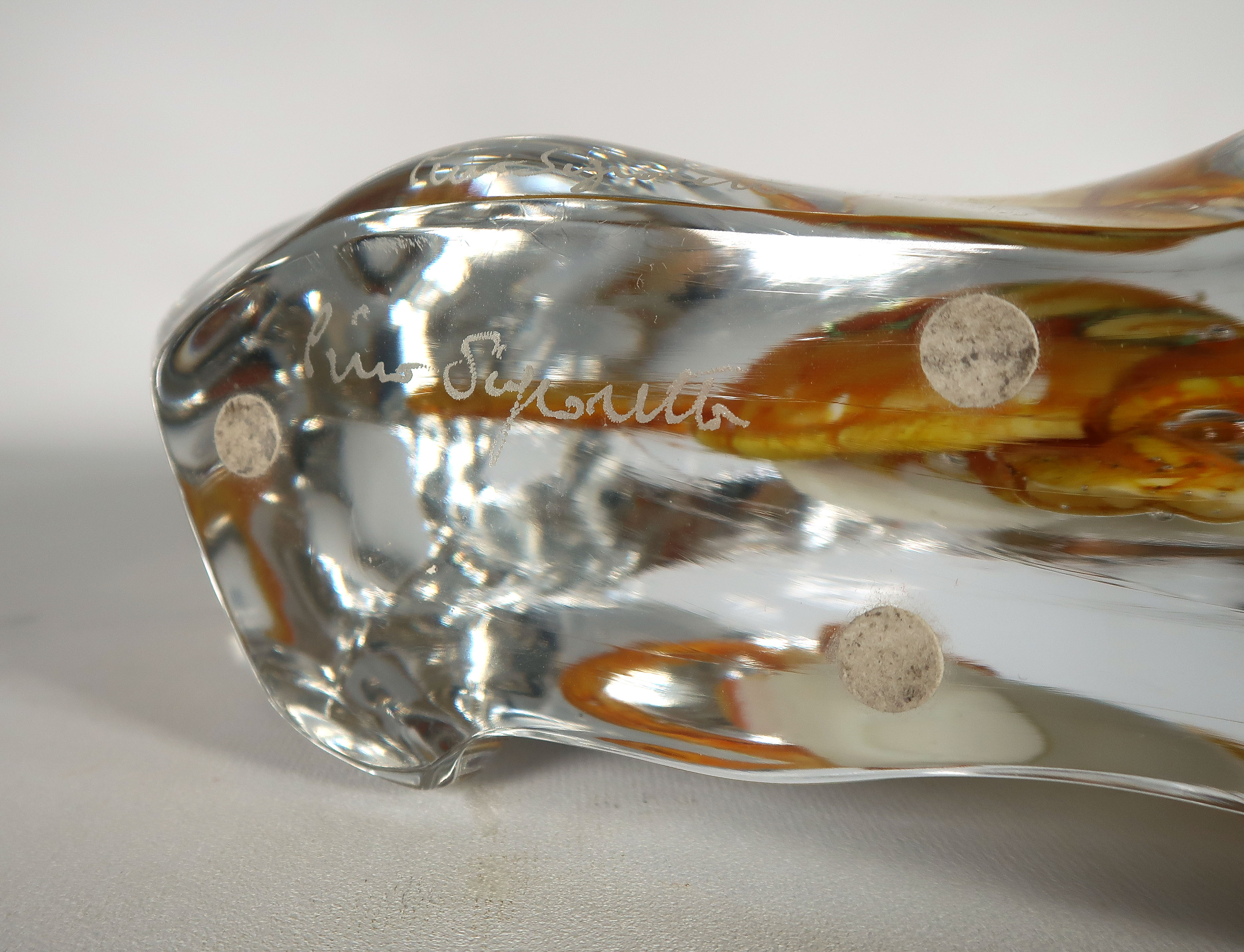 Pino Signoretto - Glas unica, Handgevormde schildpad omsloten door glas (Zwaar) kopen? Bied vanaf 1000!