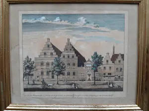 Abraham Rademaker - Gesigt van het Weeshuys en Grein Hall. / 1700-1730 kopen? Bied vanaf 50!