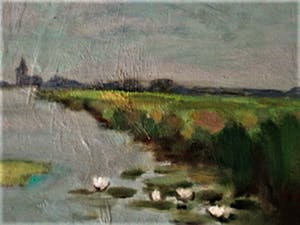 Jacobus Bijtel - omstreeks 1950 GROOT olieverf "Hollands polderlandschap" gesigneerd kopen? Bied vanaf 10!